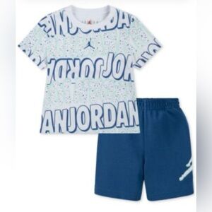 Jordan Kids' Graphic T-Shirt and Shorts Set - Nike Boys’ Size 7 NEW NWT